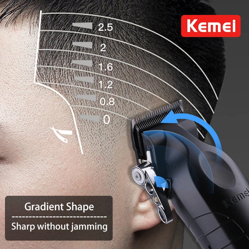 Kemei KM-2296 KM-2299 KM-1102 Hair Clipper Kit Men's Electric Shaver Hair Trimmer Machine Professional Hair Cutting Machine 4
