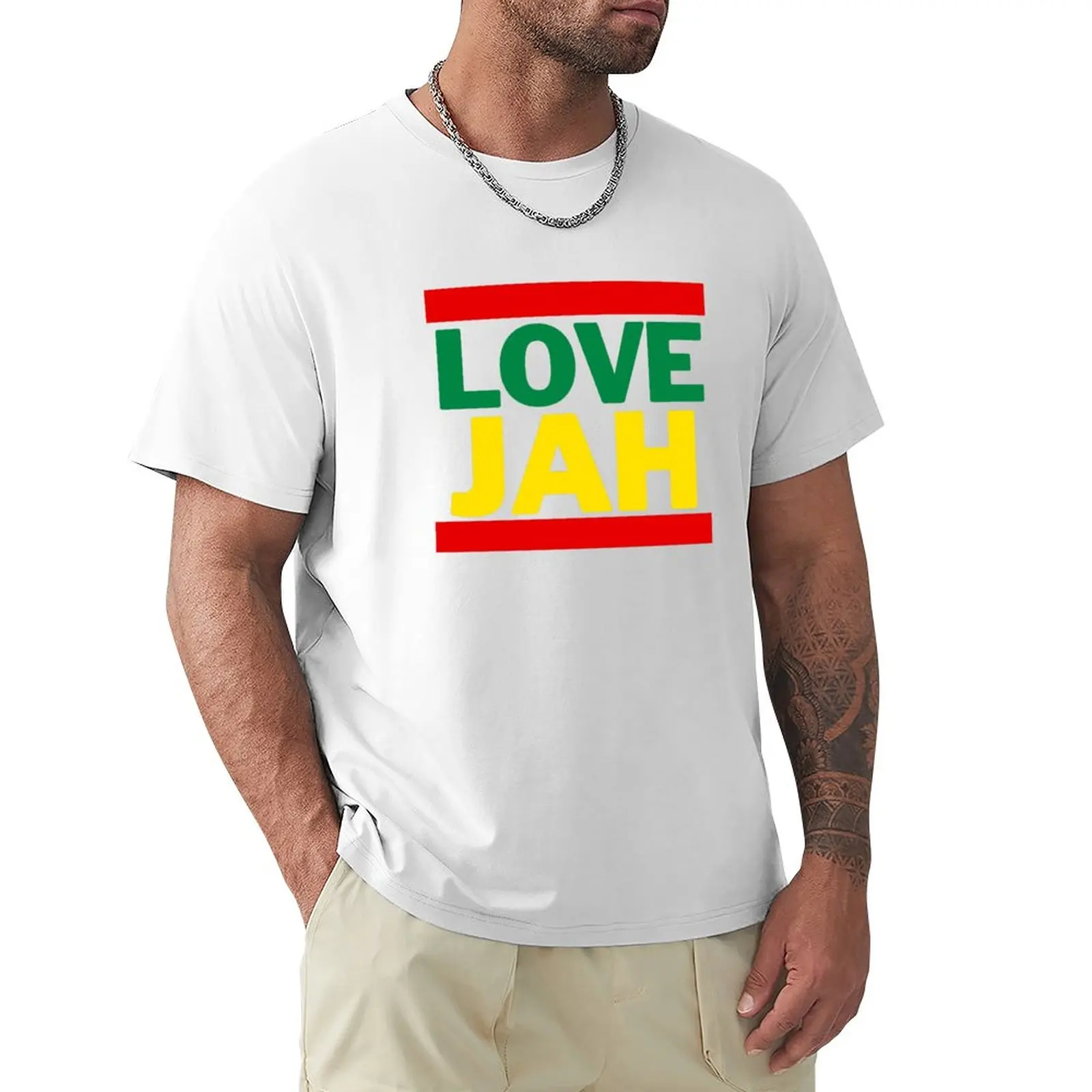 

Love Jah T-Shirt customizeds kawaii clothes men clothings