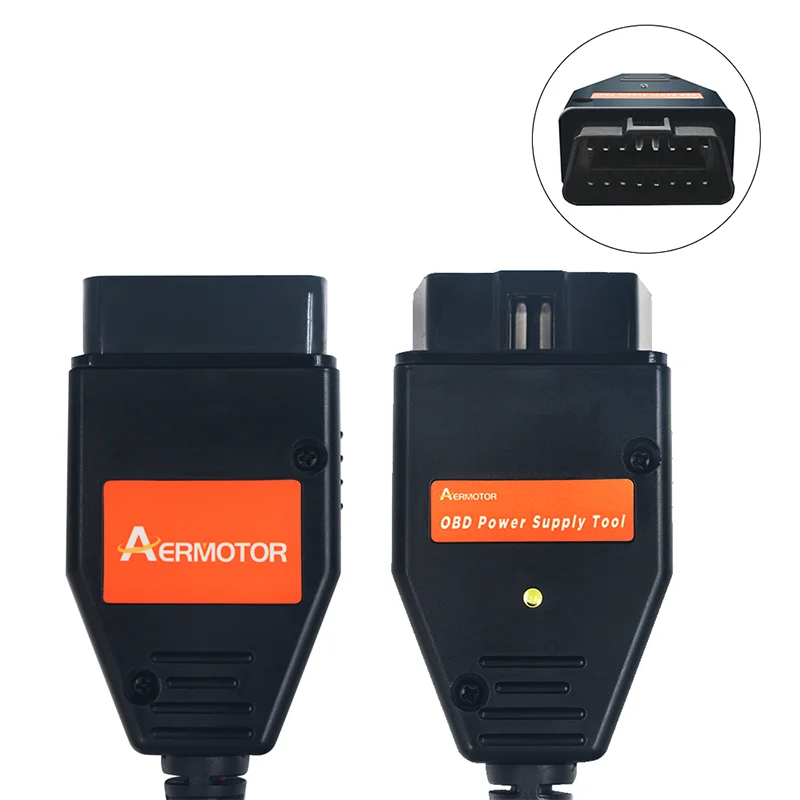 AER OBD2 Car Battery Clip Replacement Tool Auto Emergency Power Supply OBDII Interface Power Charging Jumper Copper Wire Protect