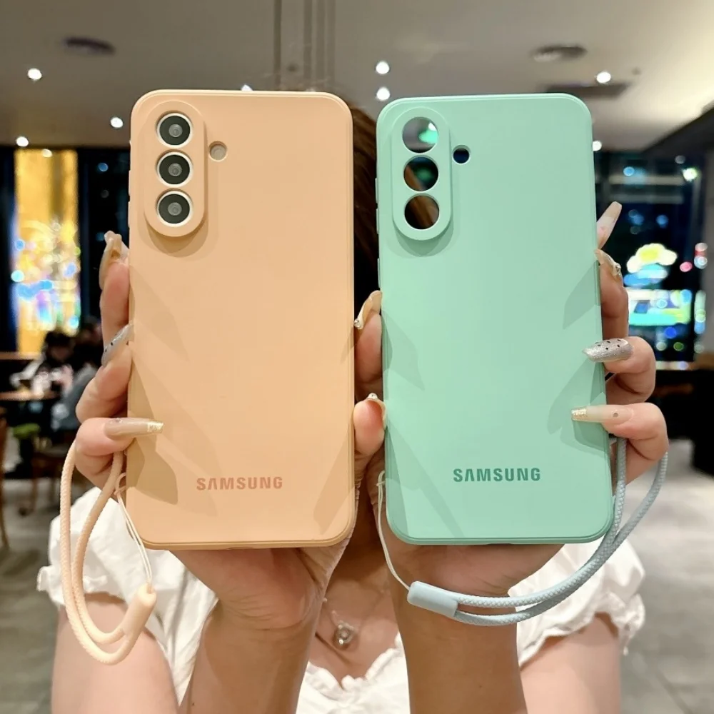 Elegant Shockproof Liquid Silicone Phone Case - Compatible with Samsung Galaxy 5G Models