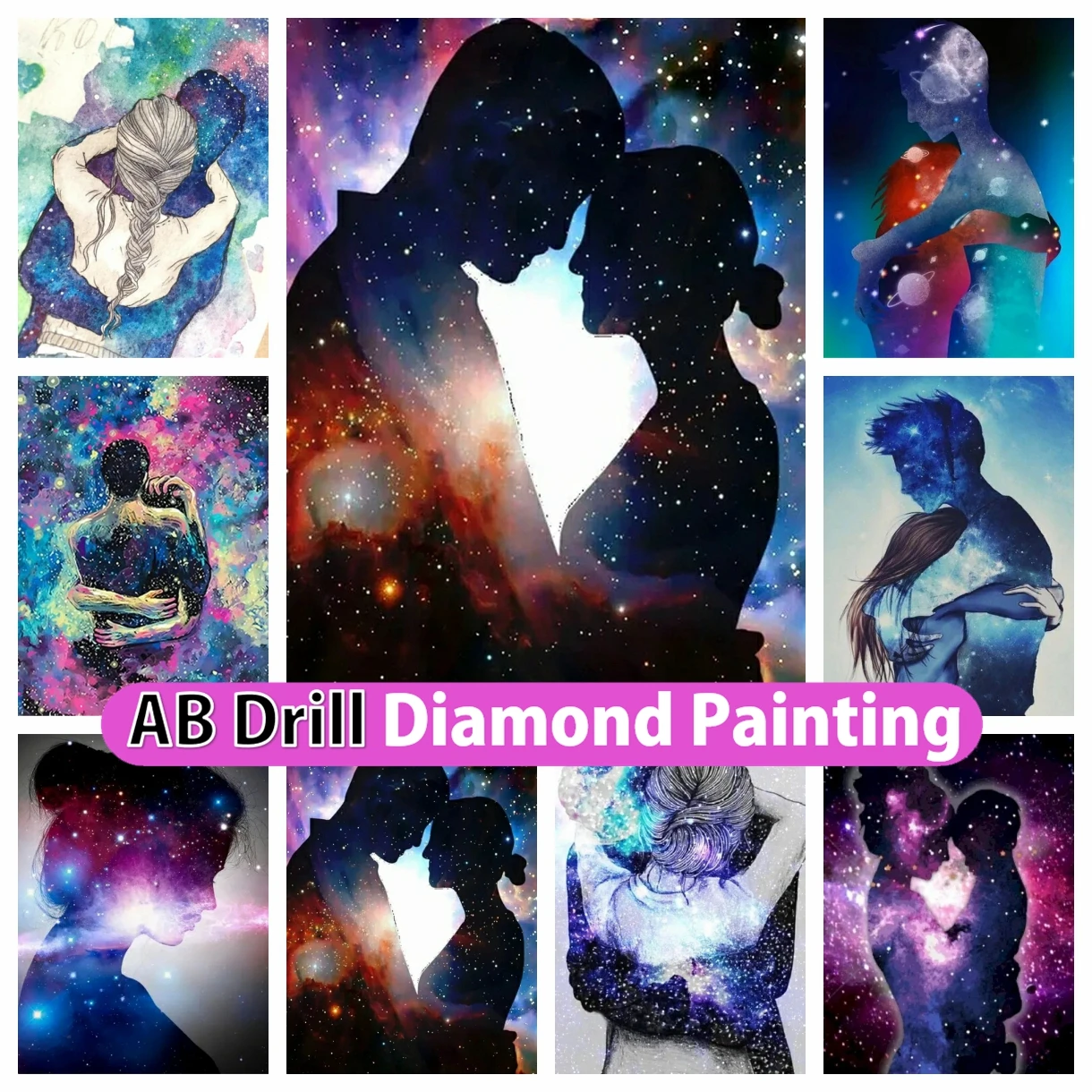 

Couple Starry Sky 5D DIY AB Diamond Painting Embroidery Landscape Cross Stitch Mosaic Rhinestones Hobby Home Decor Gift