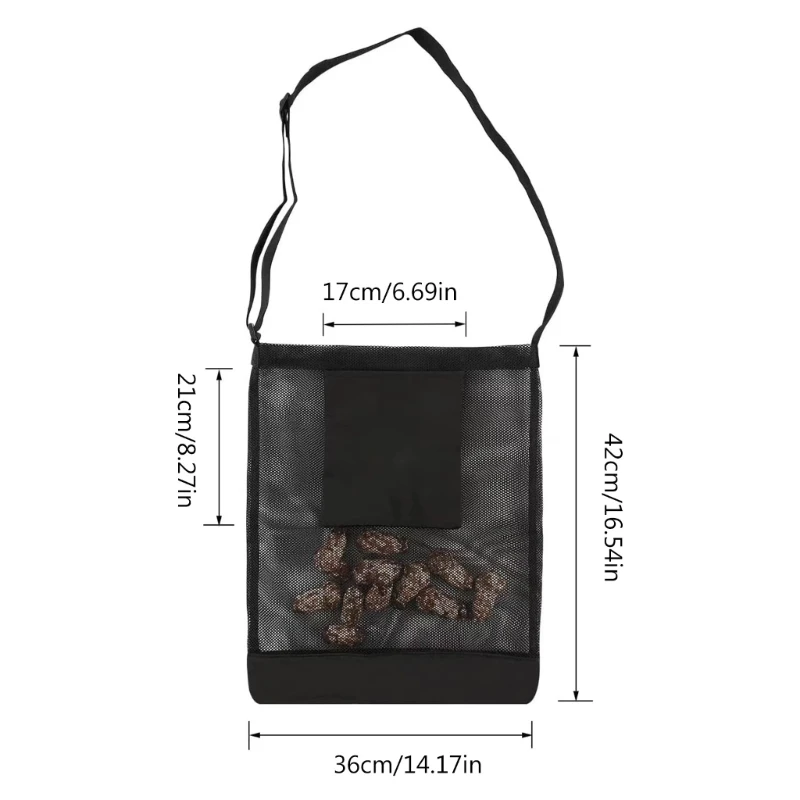 Outdoor Mushroom Picking Bag Basket Breathable Mushroom Hunting Net Bag Foldable Fruit Collection Easy to Carry