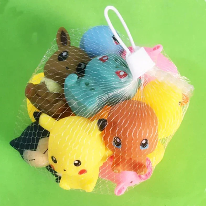Cartoon Anime Figures Bath Shower Baby Children Play Water Bath Toys for PPokemons Sprinkling Shower Swimming Toys