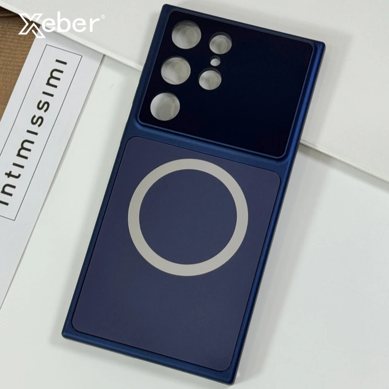 Enhanced Glass Magnetic Case with Magsafe Wireless Charging and Camera Protection Cover