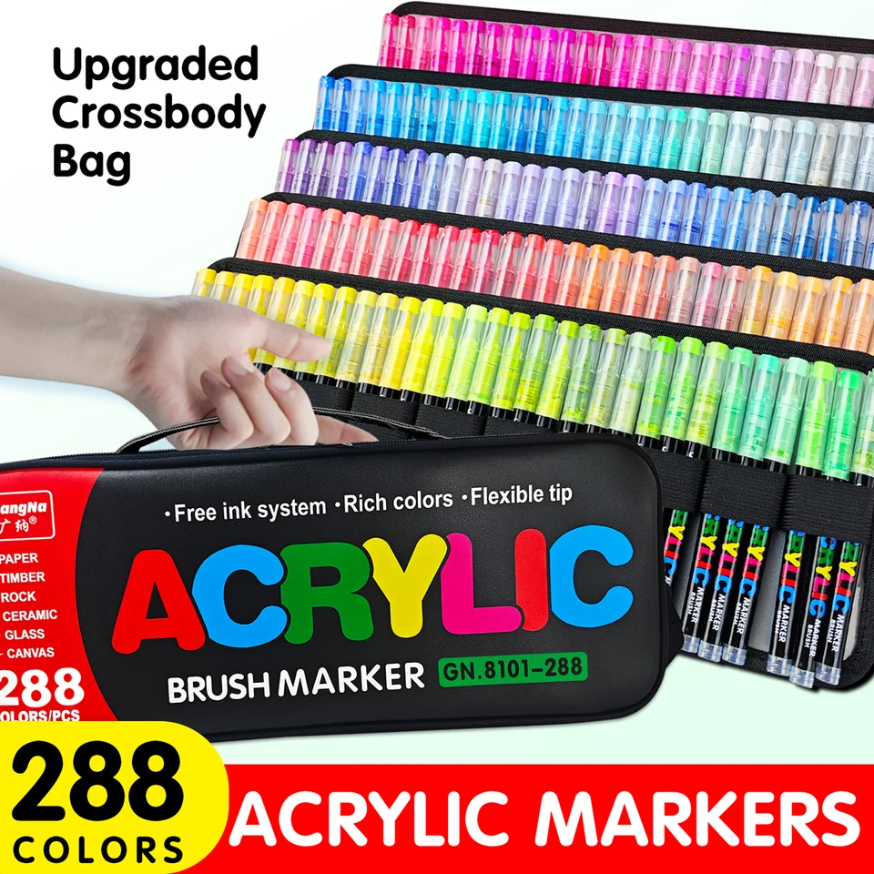 240 288 add Colors Acrylic Paint Pens Brush Marker Pen Painting