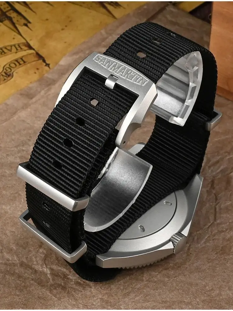 San Martin 40mm Casual Beige Dial Matte Bezel NH35 Men's Watch Field Diving Wrist Clock Mechanical Self Winding C3 Lume SN0123B