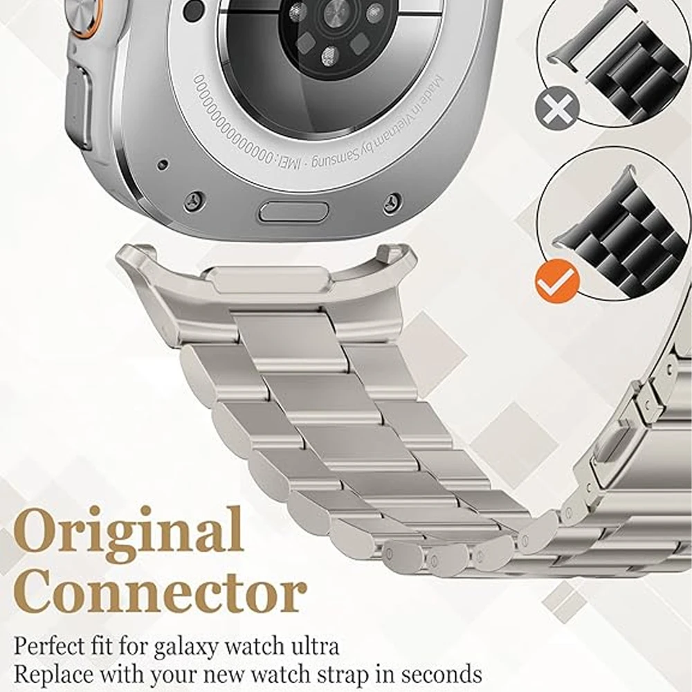 Elegant Stainless Steel Metal Strap