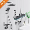 VGX Digital Shower System Intelligent Bathroom Temperature Display Shower Faucet Set Rainlfall Bathroom Mixer Bidet Shower Set 1