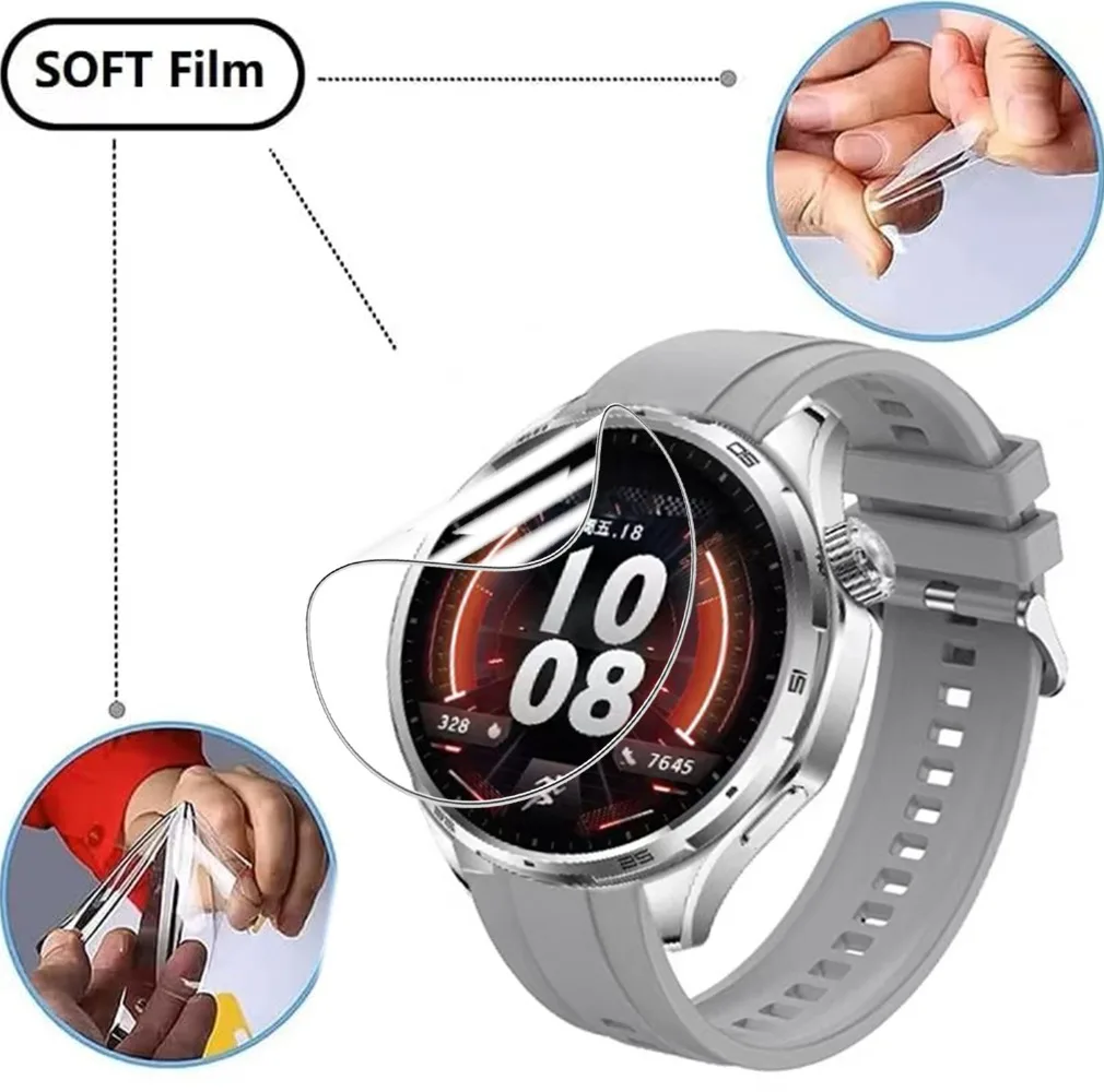 Premium Soft Hydrogel Full Screen Protector Film, Anti-Scratch,
