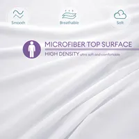 smooth Mattress Protector Fitted Sheet Wateprroof Mattress Cover Anti Mites & Washable  Bed Protector 2