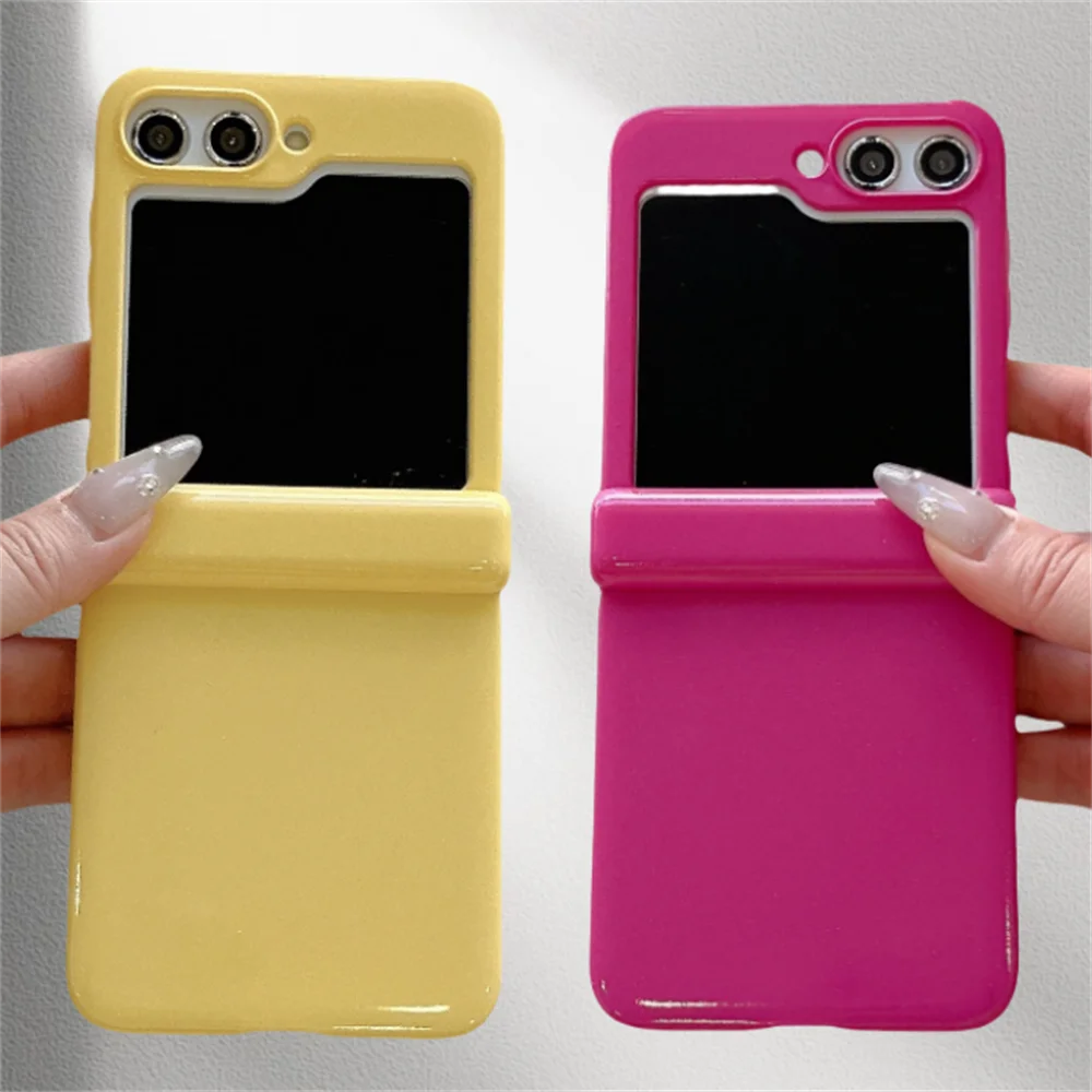 Bling Glitter Glossy Colorful Shockproof Hinge Protection Case - Solid Color Cover
