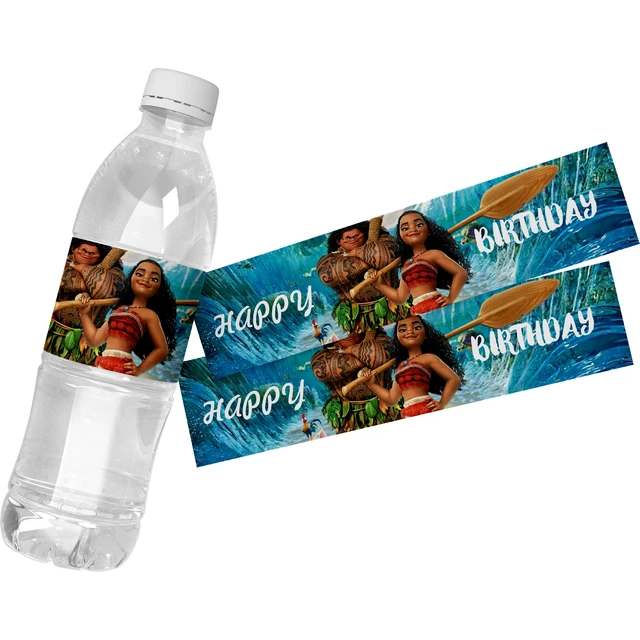 6pcs Disney Moana Custom Water Bottle Labels Kids Birthday Party Water  Bottle Wrappers Decoration Supplies Custom Labels Sticker - Party & Holiday  Diy Decorations - AliExpress