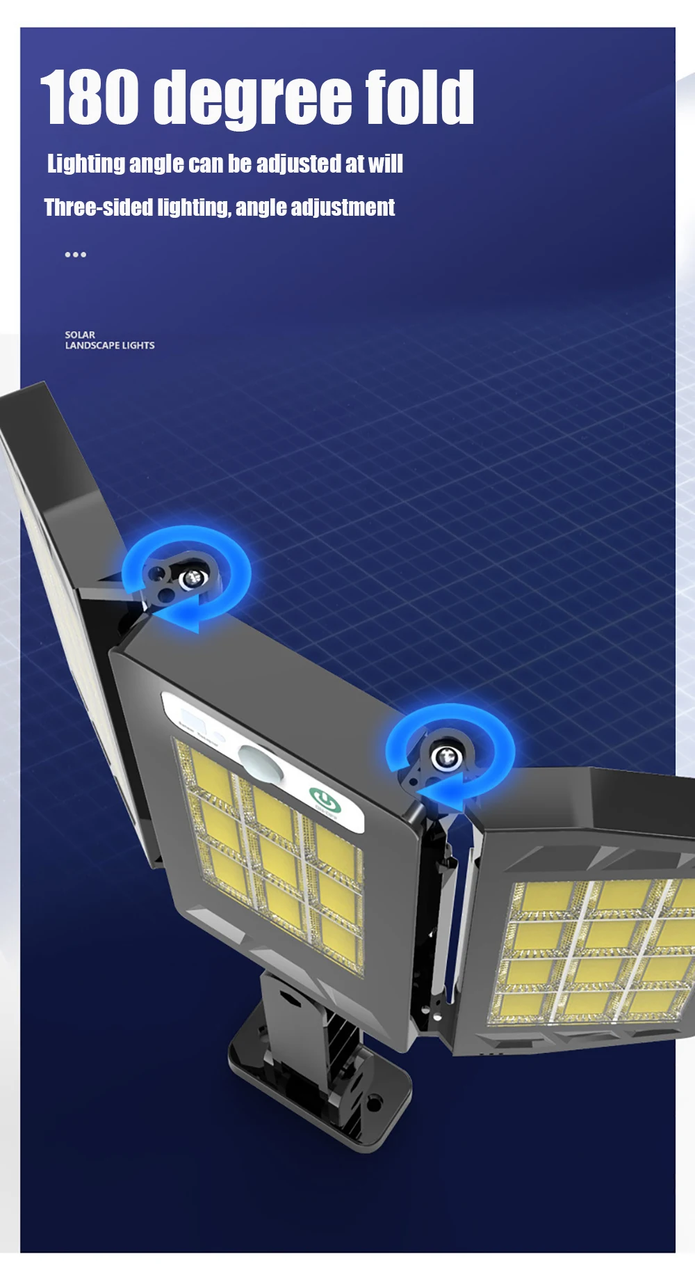 outdoor solar lights for house 8000Watt LED Solar Street Light 648 COB Outdoor Solar Lamp  Motion Sensor 3Modes Waterproof Solar Garden Street Light 30000LUMS solar fence post lights