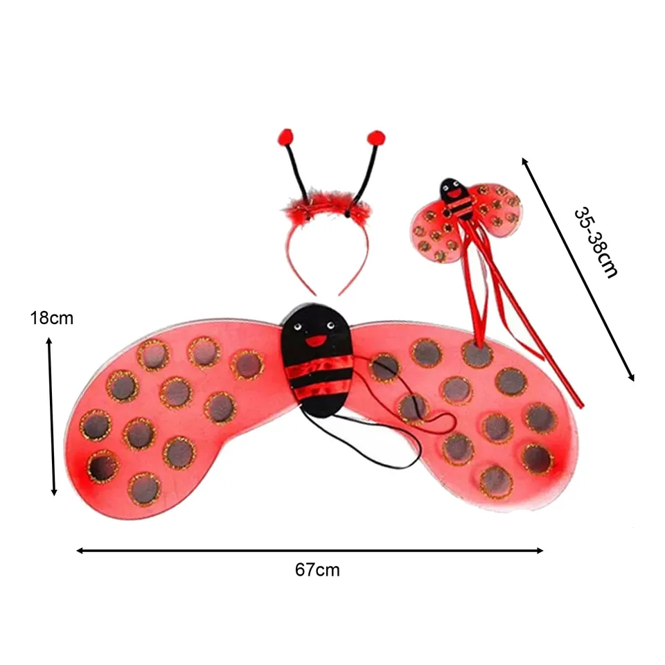 Costume da Bumble Bee per bambine, ali da fata, fascia per