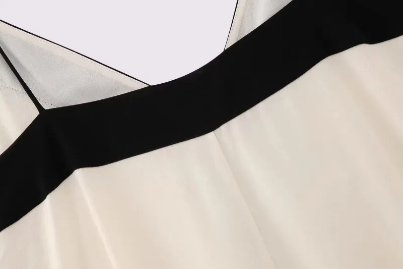 V Neck Backless Maxi Dresses For Women Color Block Slim Sexy Sundress Femme Street Fashion Party Temperament Dress Woman