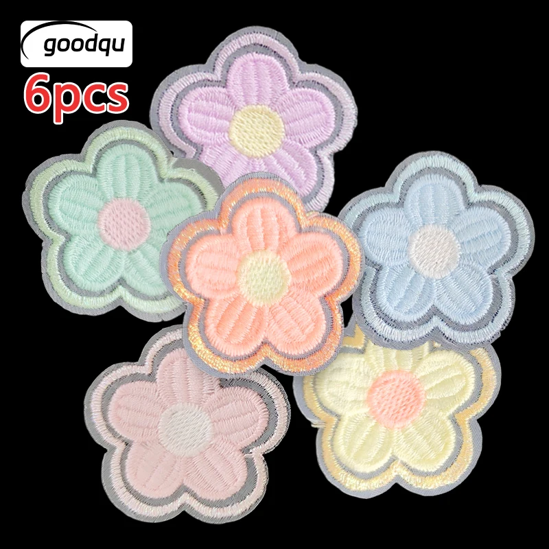 6pcs 의류 자켓에 대한 꽃 레이스 아플리케 청바지 바느질 수 놓은 패치 Diy..
