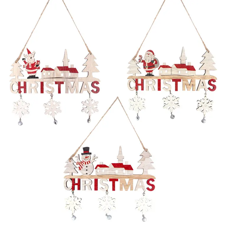 Christmas DIY Table Wooden Ornament 1set for Home