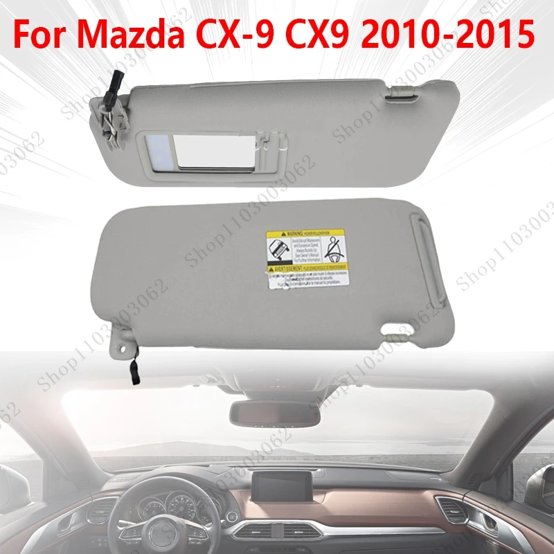 

Car Interior Roof Sun Visor Sunvisor Sunshield Sunshade With Light Makeup Mirror For Mazda CX-9 CX9 2010 2011-2015 TDY169320