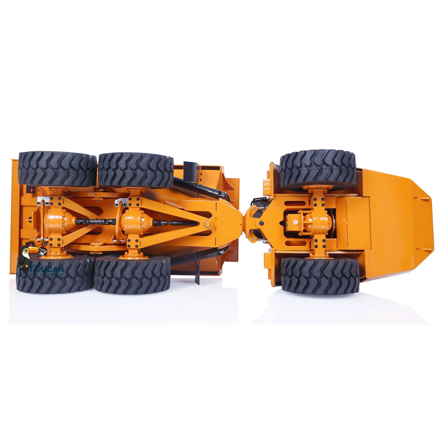 1/14 XDRC 6X6 RC Hydraulic Articulated Truck Remote Control Assembled Painted Dumper Car Model With Light Sound TH21426-SMT9 6