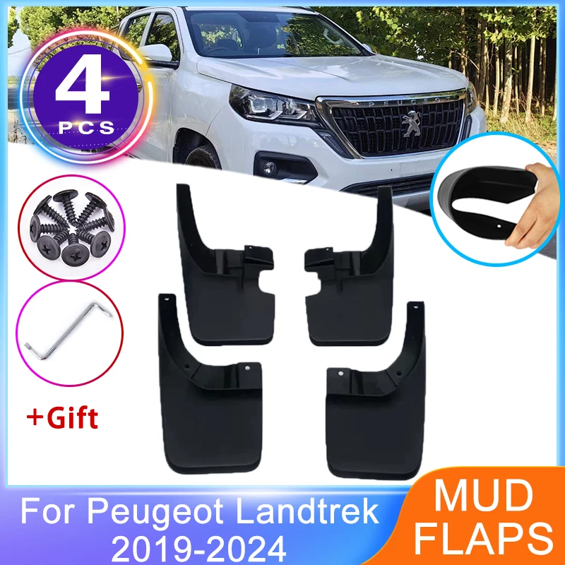 

4pcs Mudguards For Peugeot Landtrek Changan Kaicene F70 Hunter Fiat Titano 2019~2024 Wheel Protector Mud Splash Fender Mudflaps