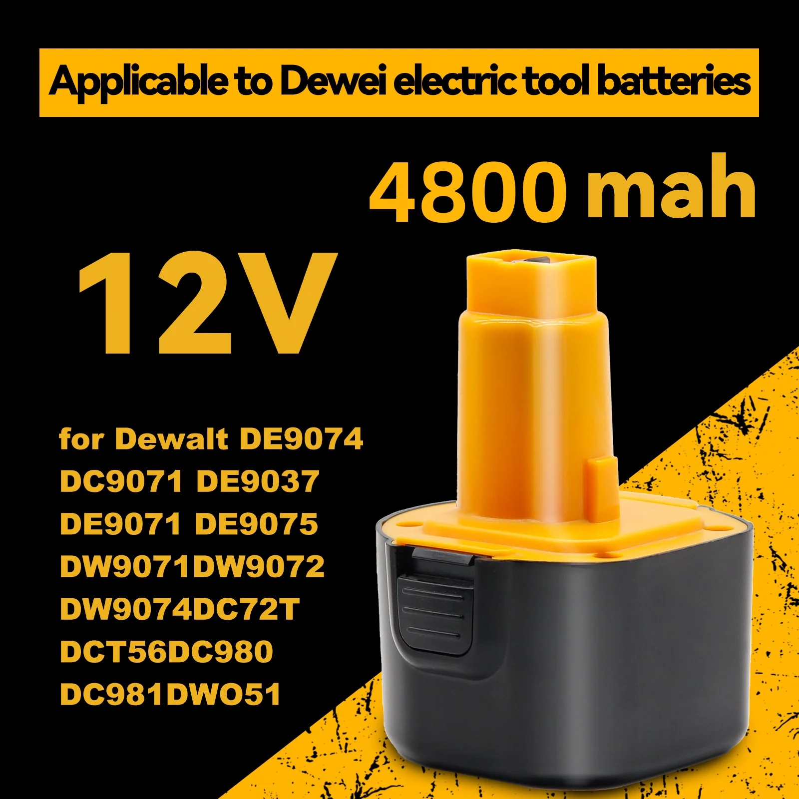 For Dewalt 12V 4800mAh Ni-MH Battery DC9071 DW9071 DW9072 DE9037 DE9074  DE9071 DE9072 DE9075 12 Volt Battery Cordless Power Tool - AliExpress