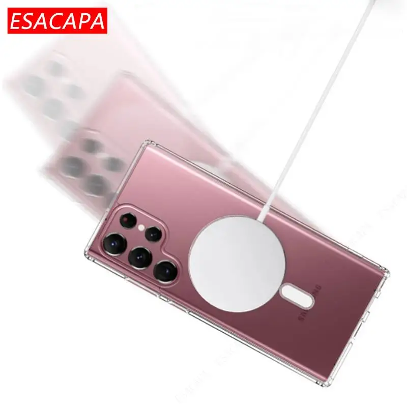 MagSafe Magnetic Transparent Shockproof Phone Case - Acrylic Back Cover