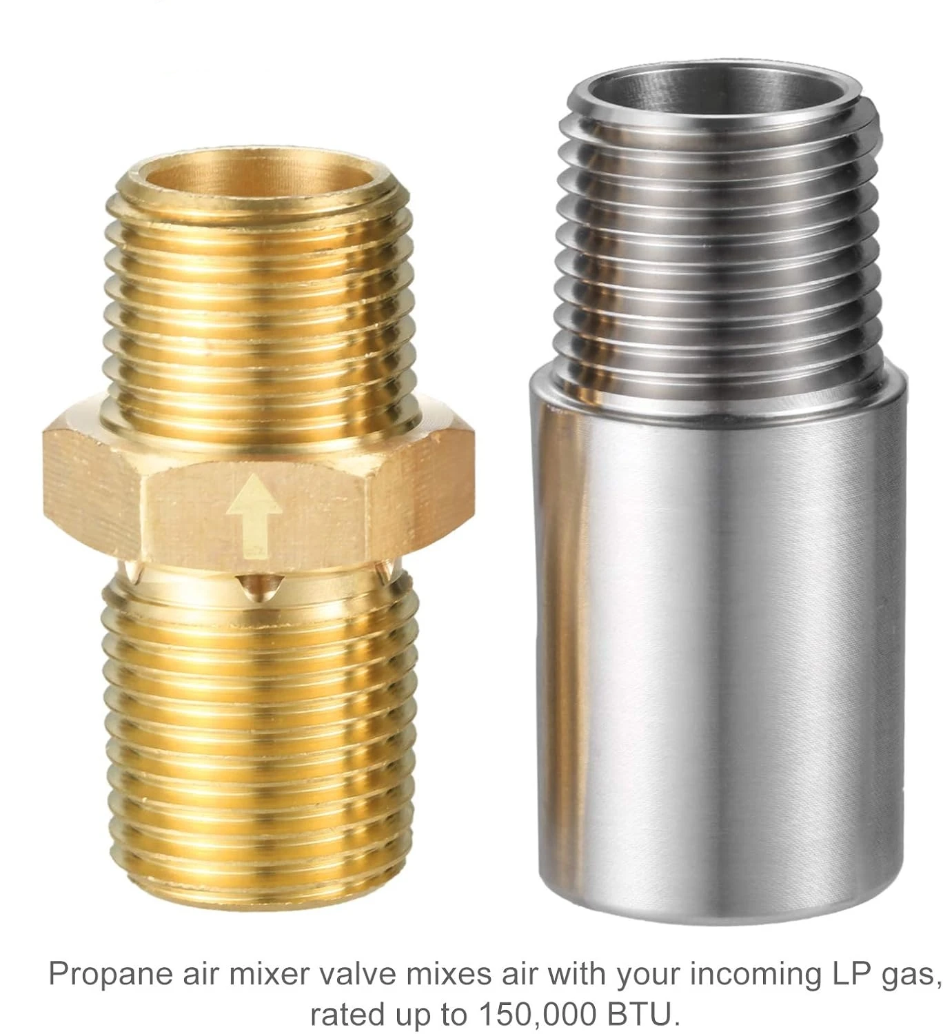 1pc Liquid Propane Gas Fire Pits 1/2" Air Mixer Valve,LP Mixer Valve with High Capacity 150K BTU for DIY Propane Fire Pit