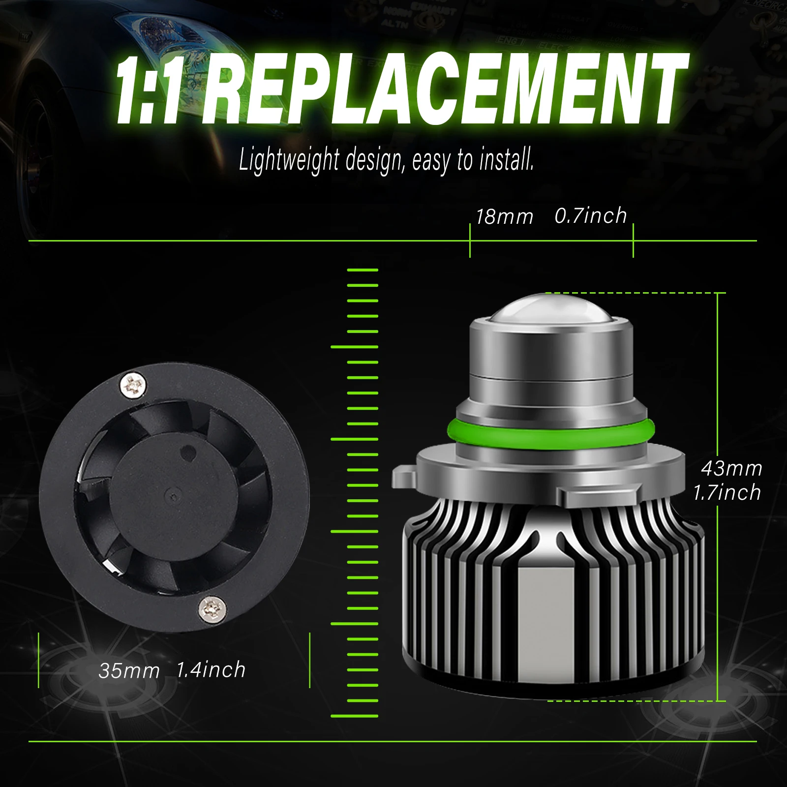 9006 HB4 레이저 LED 헤드라이트 레몬 그린 색상 H7 H11 9005 HB3 120w LED 렌즈 안개등 3000K 옐로우 그린 화이트 자동차 LED 전구 T3