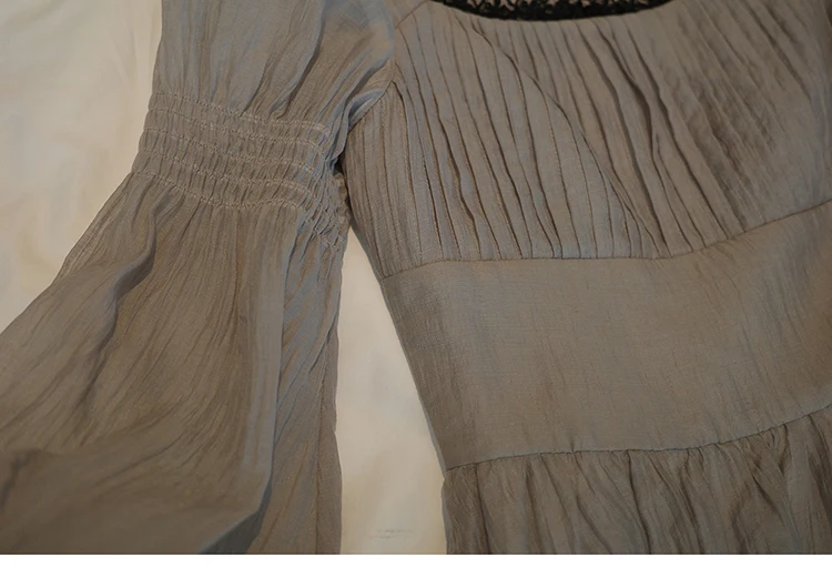 Autumn Princess Midi Dresses for Women Square Collar Flare Sleeve A-line Party Dress Slim Waist Korean One Piece Vestidos New