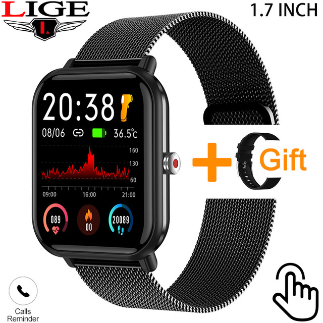 Sports Smart Watch Men Temperature Fitness Smartwatch Women Blood Pressure Digital Watches For Android iOS Weather Bracelet
