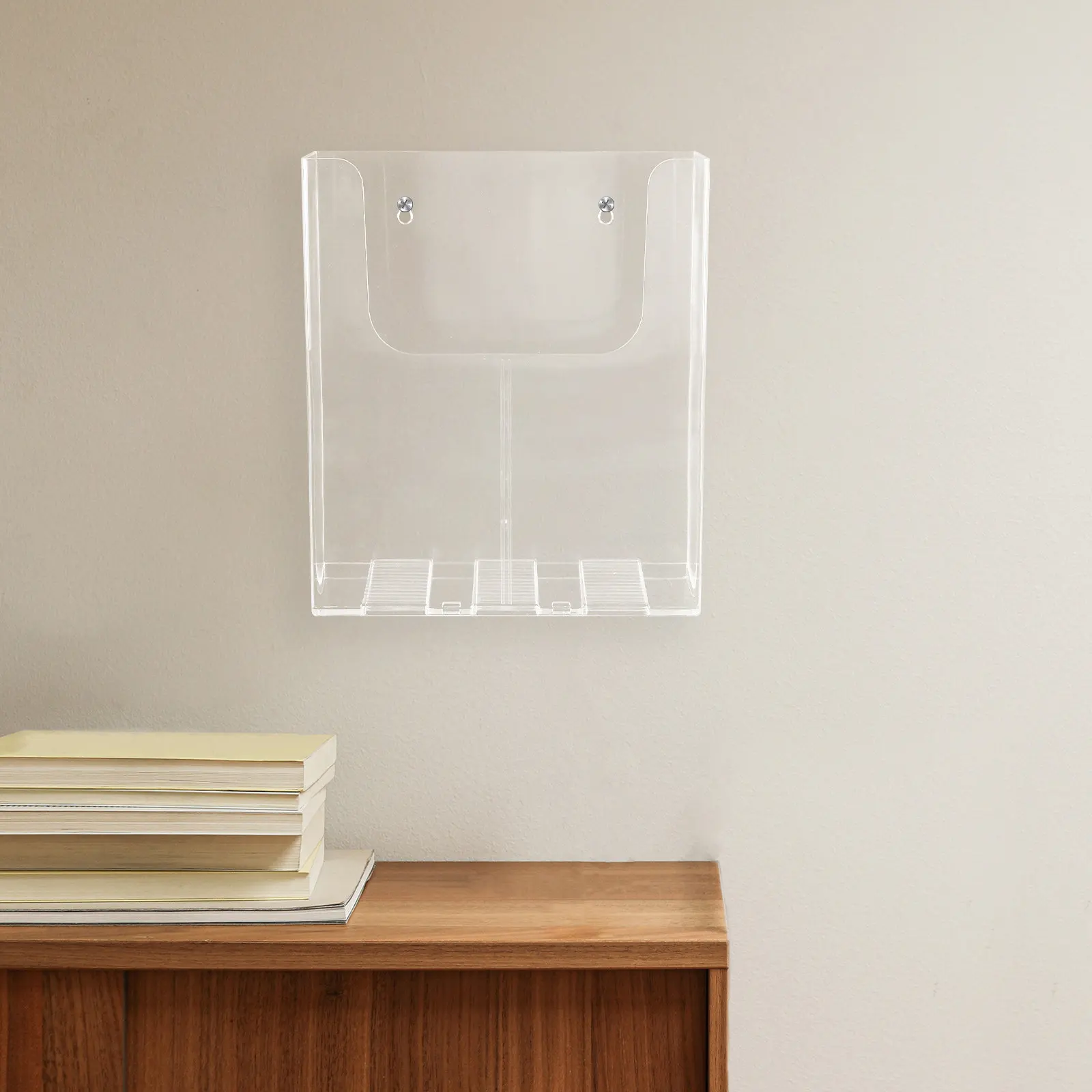 A4 사이즈 투명 아크릴 벽걸이 파일 정리함, 사무실 우편물, 서신, 잡지, 학교 서류, 가정 문서 보관용