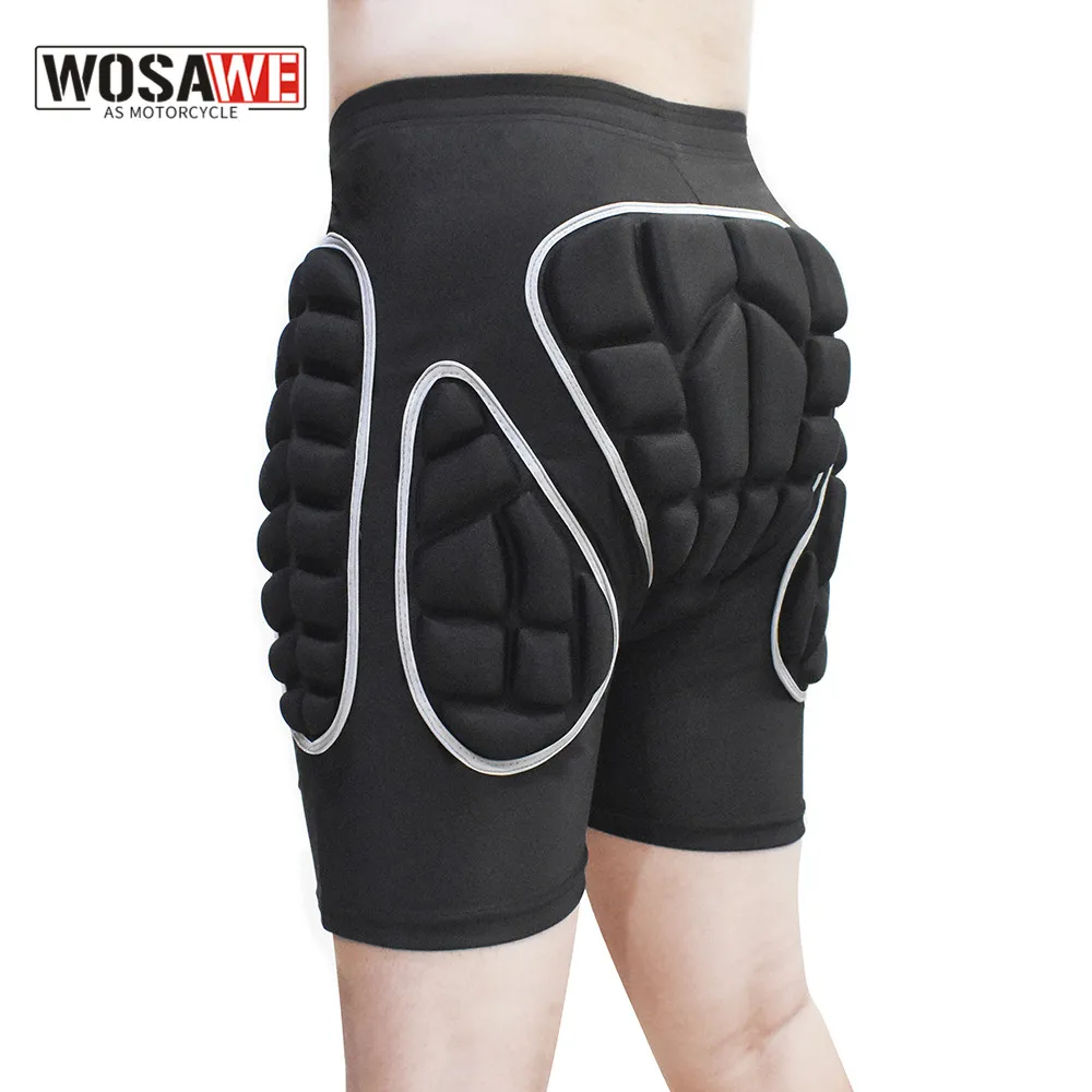 

WOSAWE Motorcycle Shorts Leg Protector Support Sports Impact Shorts Skiing Motocross Shorts Hip Protective Bottom Padded Shorts