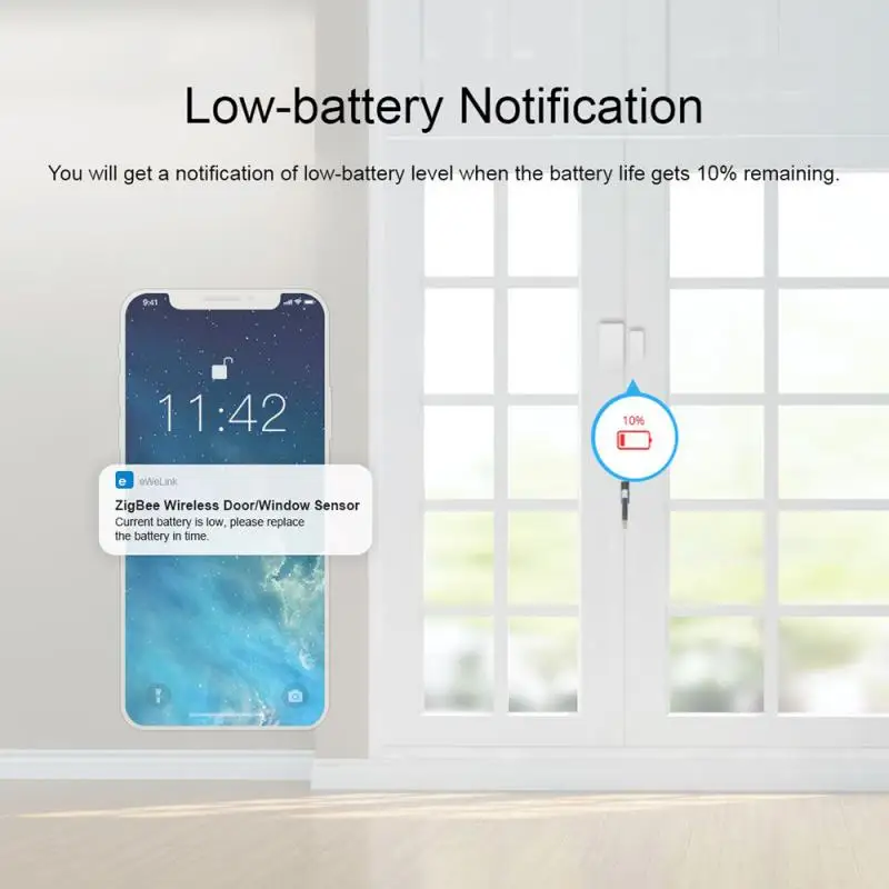 SONOFF SNZB-04 Zigbee Door Window Alarm Sensor For Smart Security EWeLink App ZBBridge Required Work With Alexa Google Home