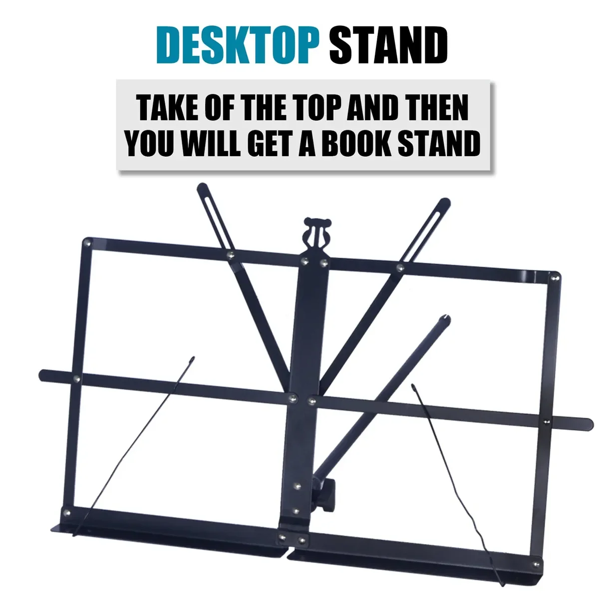 Music Stand Music Stand 2 in 1 Dual Use Folding Sheet Music Stand Desktop Book Portable and Lightweight
