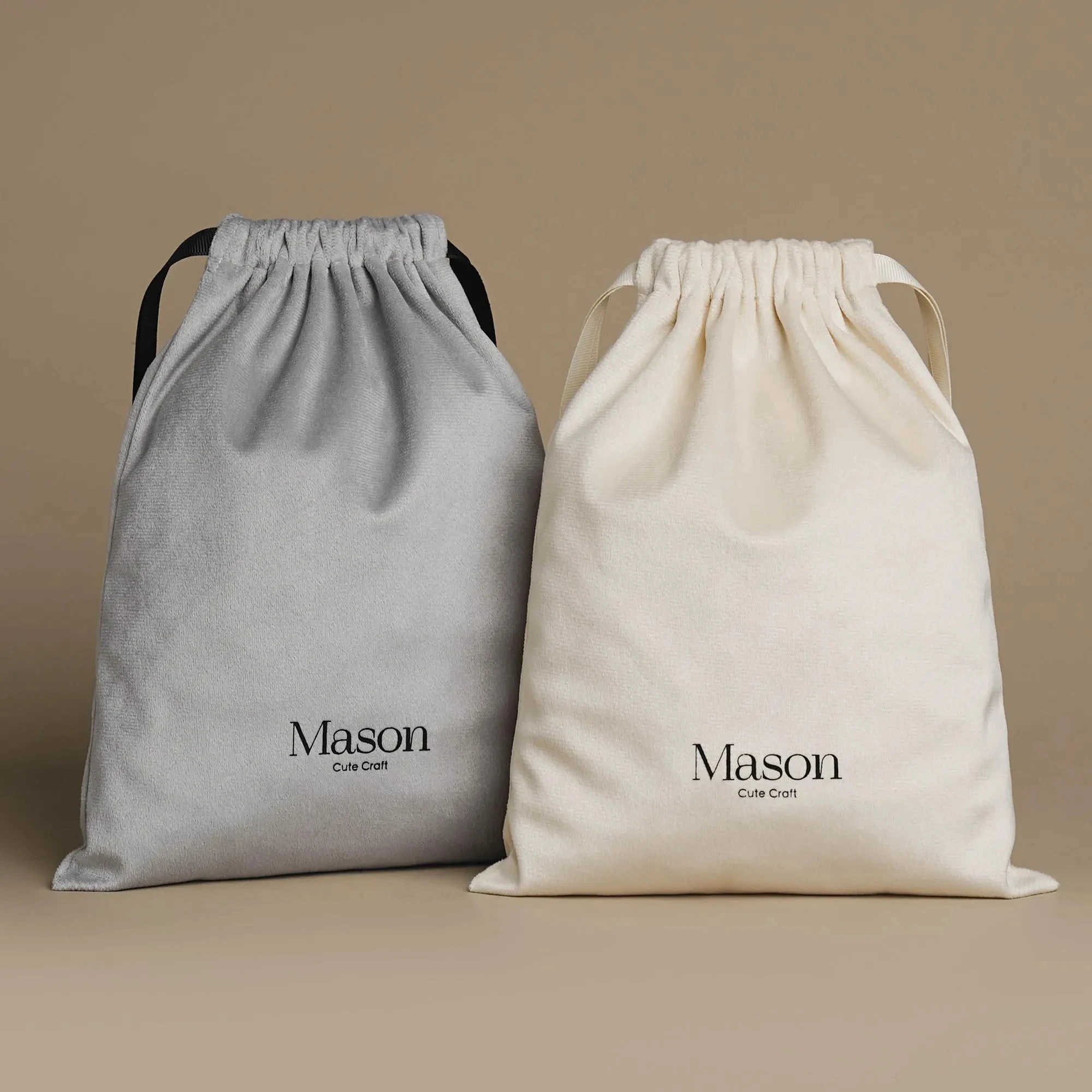 Customizable Logo Size Velvet Drawstring Bags for Cosmetic Handbag Clothes Dust Protection Bag