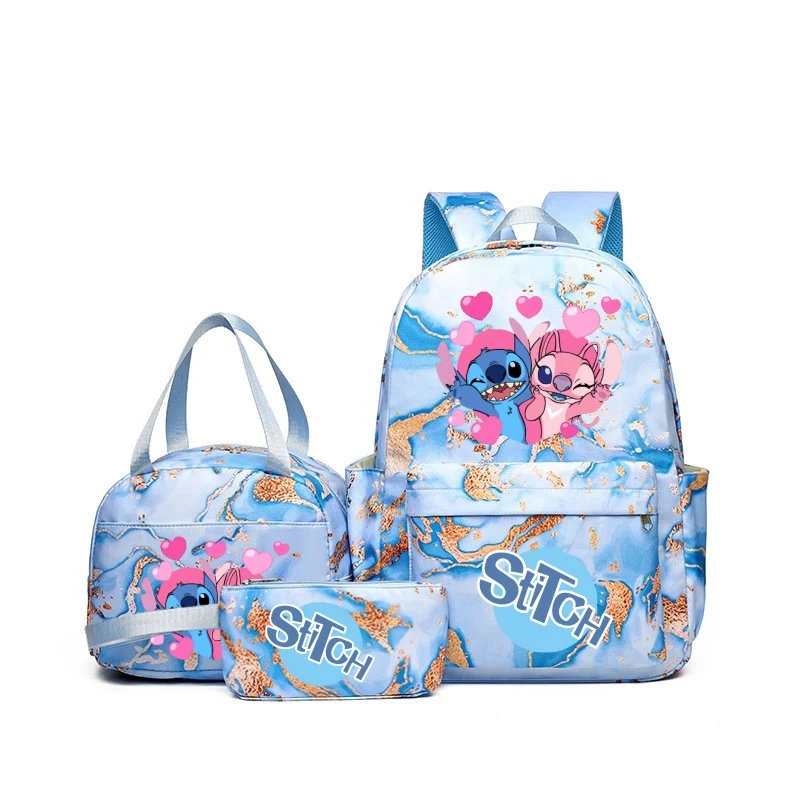 3Pcs Lilo & Stitch Anime Print Backpack Set, With Tote and Pouch, Large Capacity Lightweight And Breathable Outdoor Knapsack 4