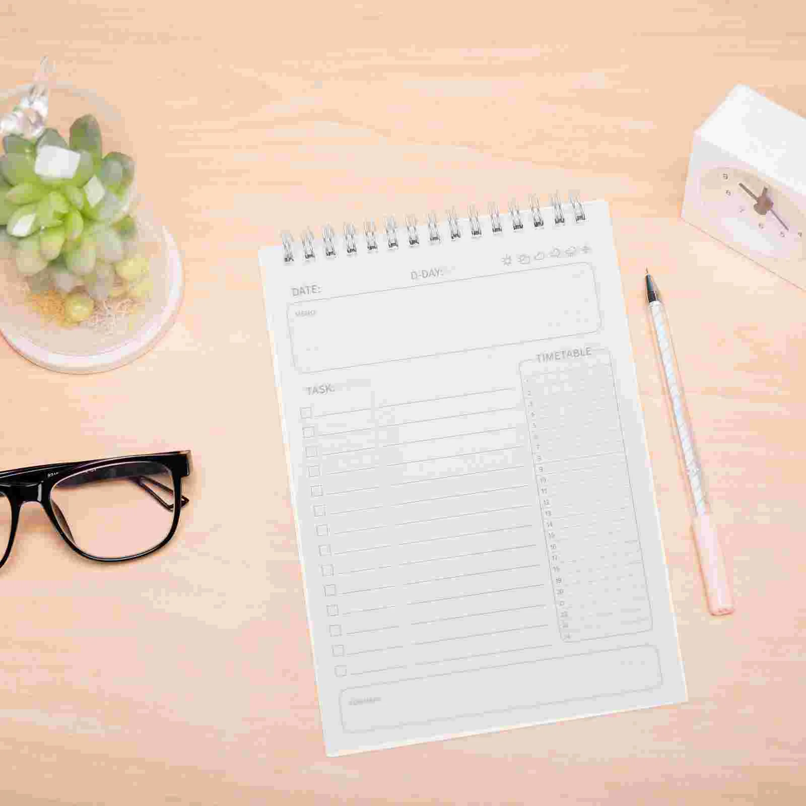 

Planner To-do List Pads Daily Desk Notepad Work Notebook Schedule Memo Grocery Notebooks for