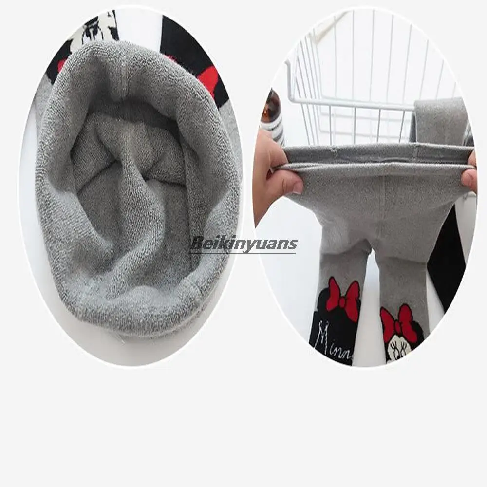 Autumn Winter Stitching Children's Pantyhose Thickened Terry Cat Girls Fake High Leggings kids pantyhose kids leggings
