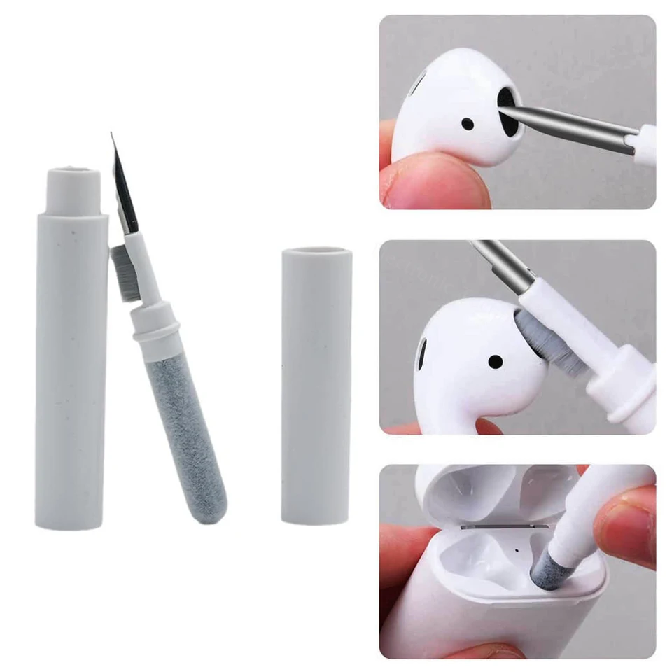 Kit De Nettoyage Pour AirPods Et écouteurs - 2 Stylos Nettoyants - Multifonction - Compatible AirPods 1/2/3/Pro