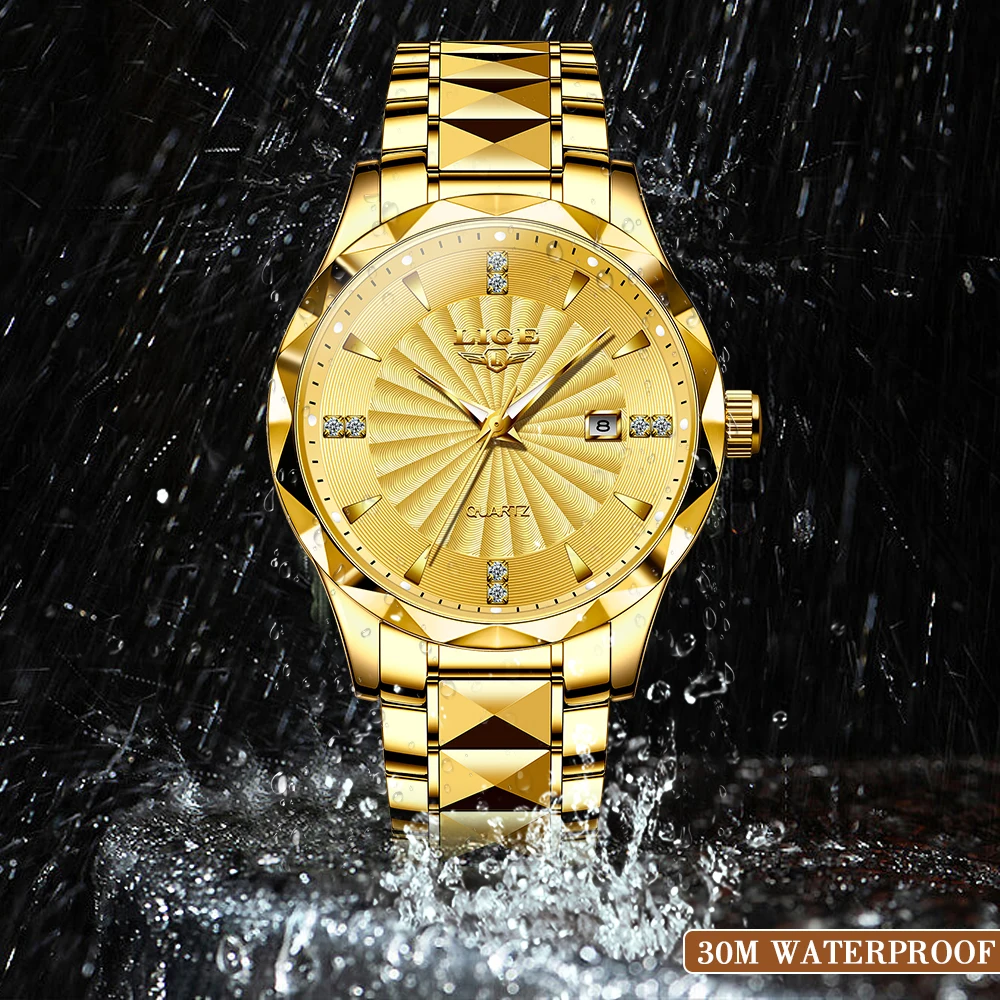 LIGE Watch Men Fashion Military Sports Waterproof Quartz Mens Watches Top Brand Luxury Calendar Chronograph Relogios Masculino