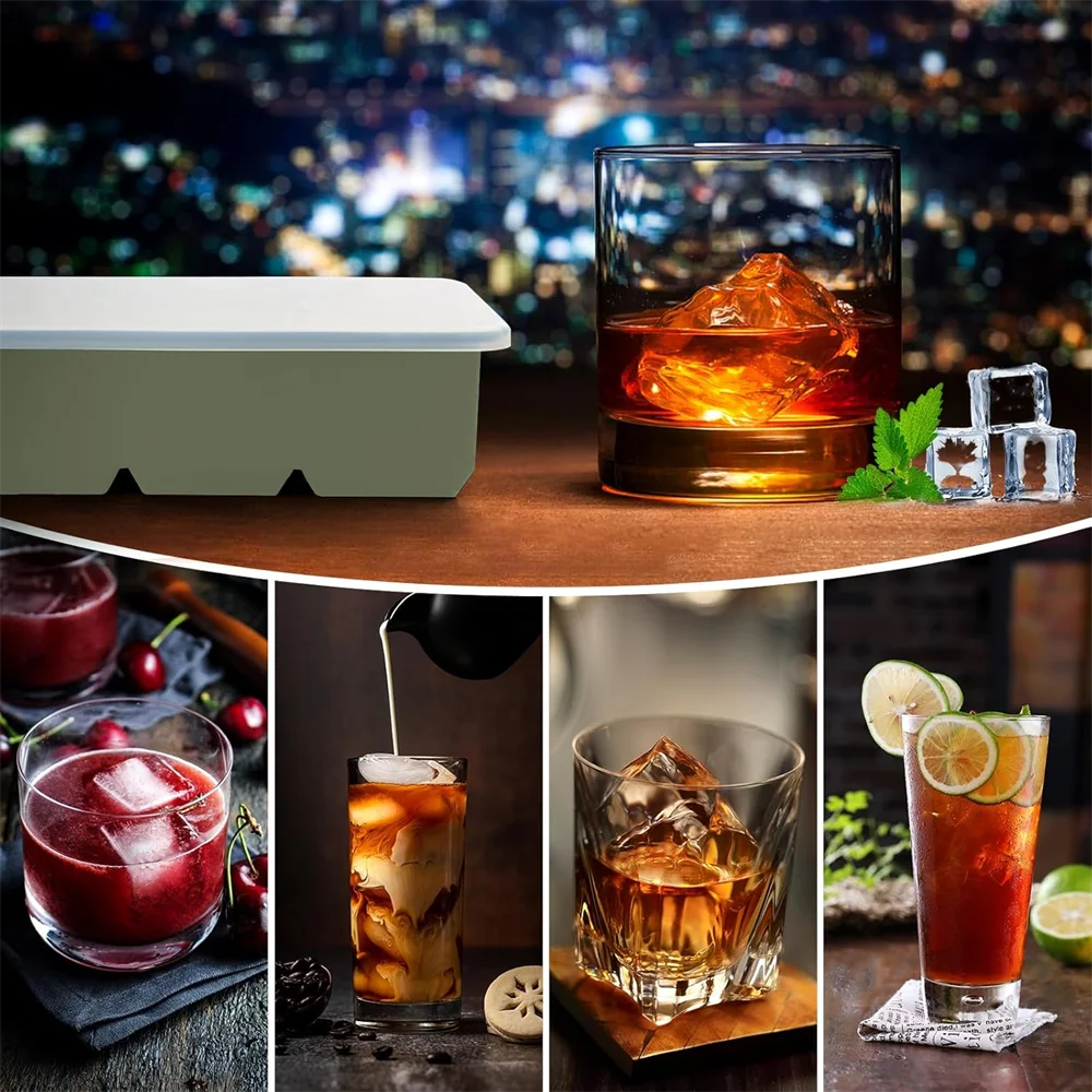 Large Silicone Ice Cube Tray with Lid-premium-2025 – Leakproof, Odor‑Free Square Molds for Whiskey & Cocktails | BPA‑Free Freezer S82eaa0b4f93948c2aab71fe797e12338w