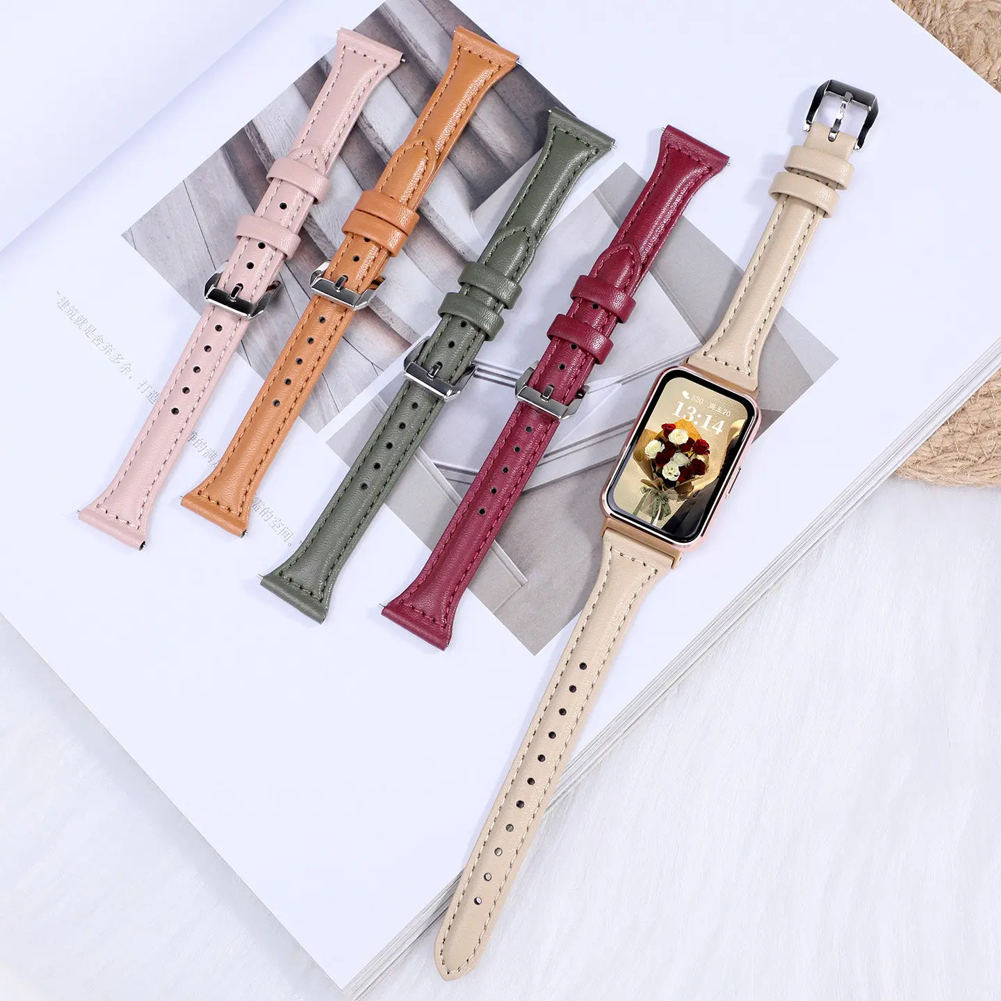 Premium Leather Strap for Galaxy Fit3 Watch - Elegant Wristband Accessories
