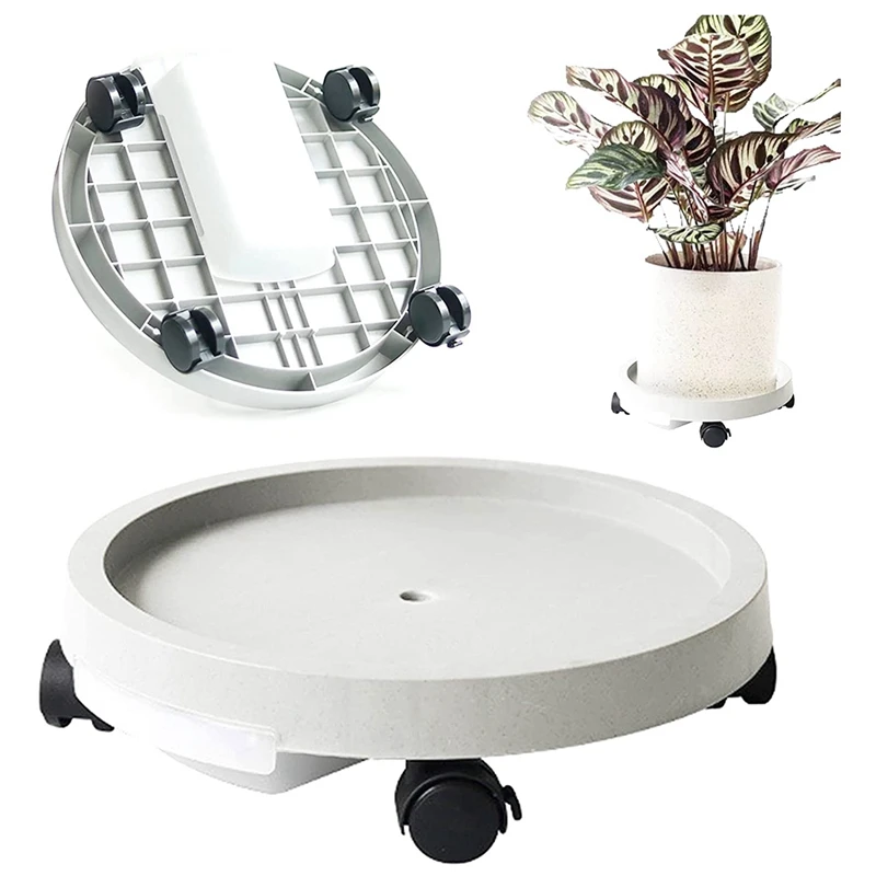 

Movable Planter Dolly Plant Stand Pallet With Water Drawer, Loading Capacity 180 Lbs