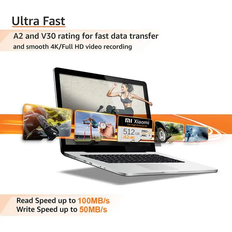 Xiaomi Micro SDXC Card 1TB 2TB 256GB 512GB Memory Card Class10 TF 512GBTF Minisd Flash Memory USB Pendrive Free Adapter