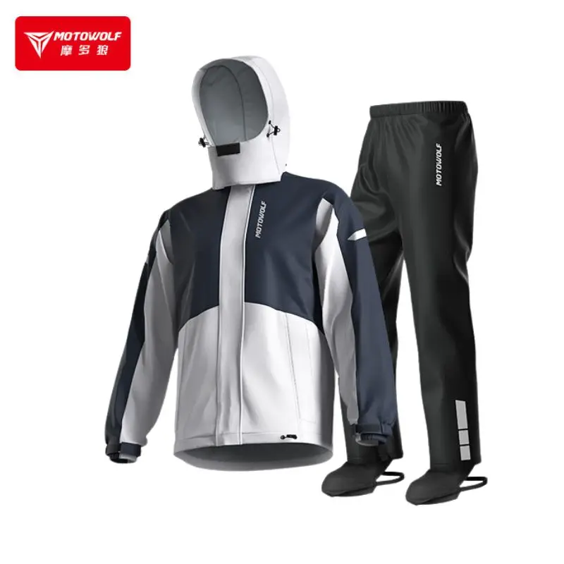 Motowolf Windproof Motorcycle Raincoat Waterproof Rain Suit