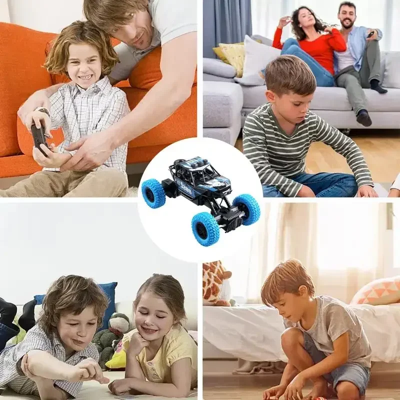 RC Cars Remote Control Cars Colorful Flashing LED Lights Rubber Wheels Off-road For Boys Children