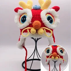 Chinese New Year Hat Crochet Head Cover Good Luck Hat For Year Of The Dragon Celebration Chinese New Year Party Hat For Family