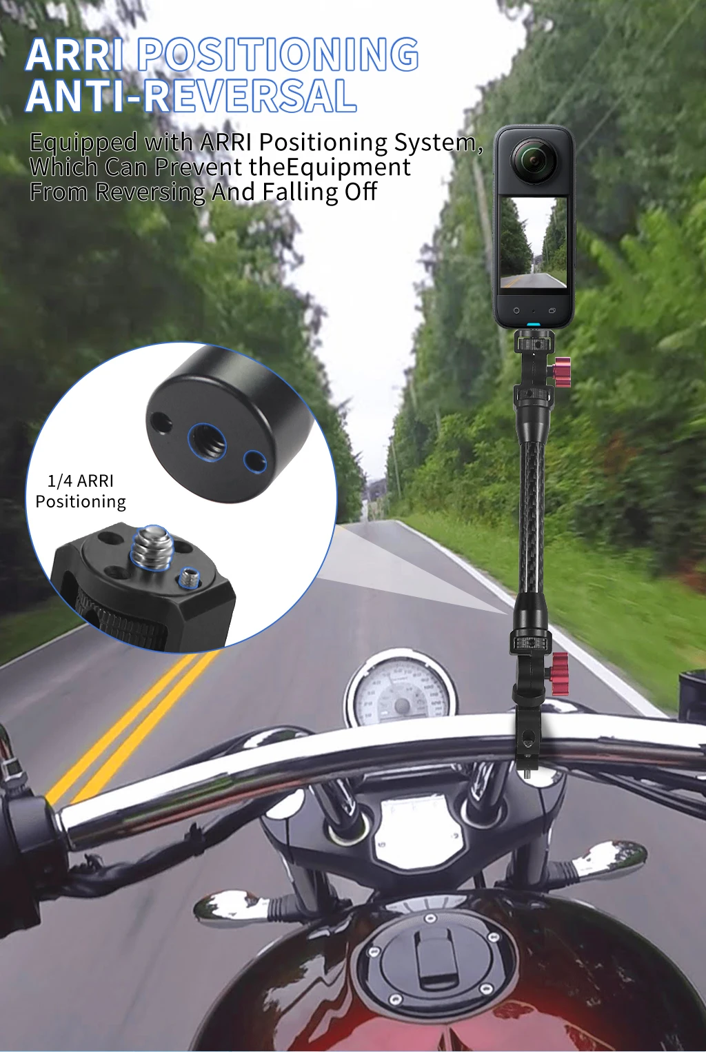Aluminum Mini Tripod Head Adapter Arri Locating Holes Monitor Mount for DJI OSM