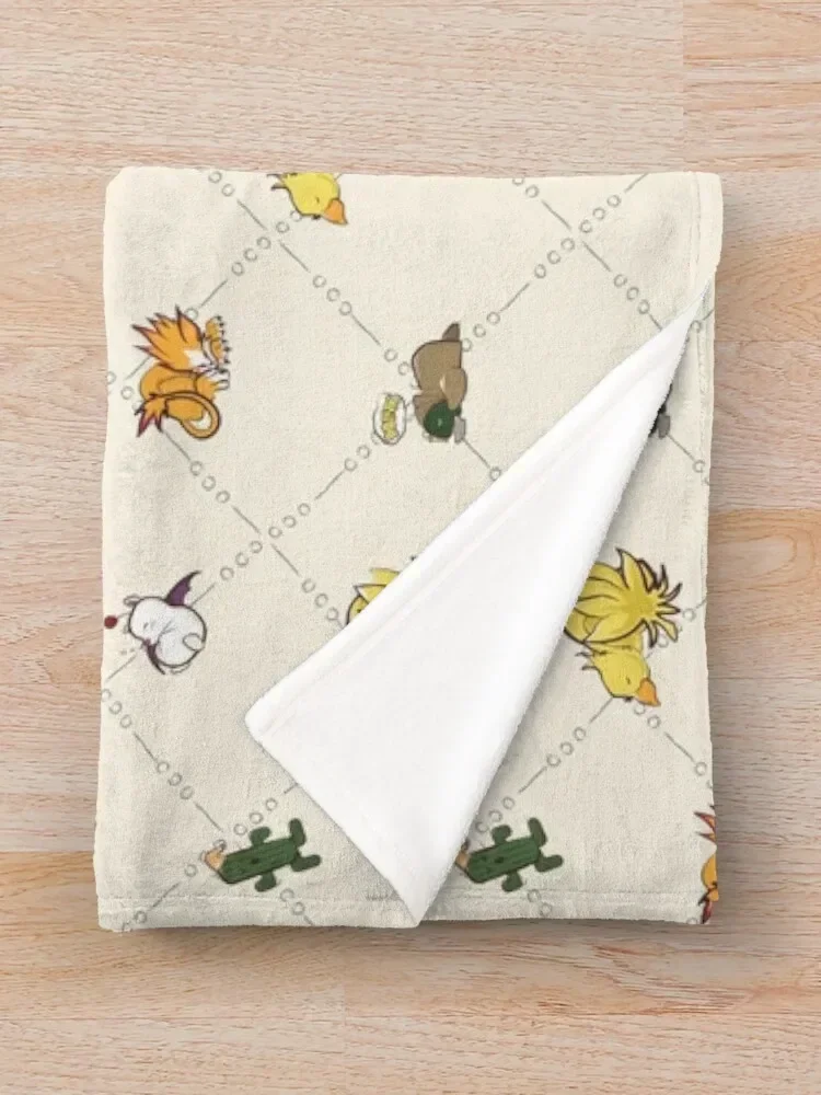 수면 파이널 판타지 동물 던지기 담요, 열 단일 플란넬 원단 이불  담요