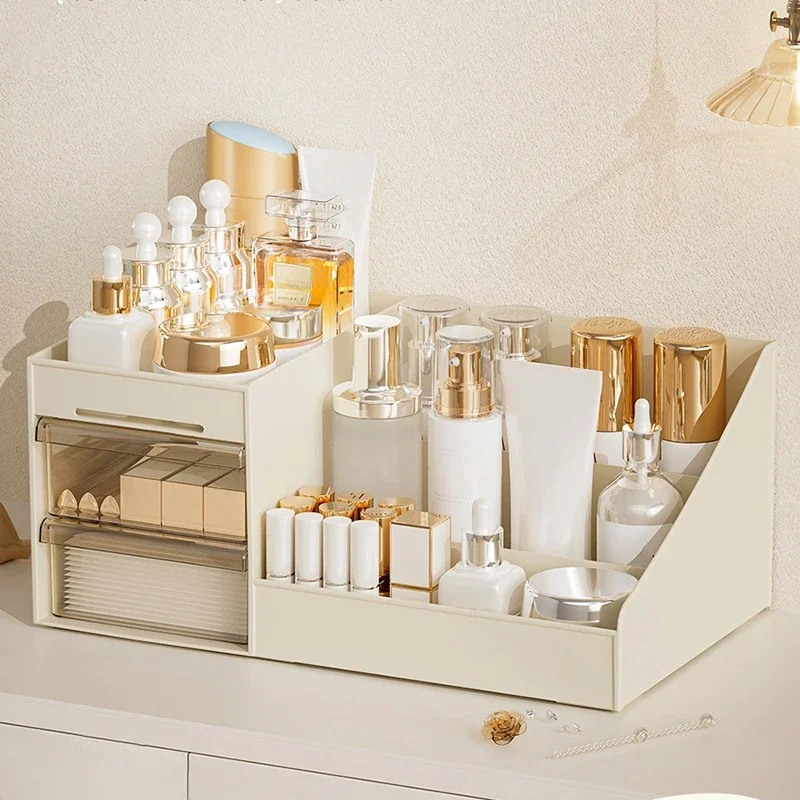 1PCS Cosmetic Organizer with Clear Drawer Countertop Organizer for Cosmetics, Lotion, Lipstick - Ideal for Dressers or Bathrooms 2
